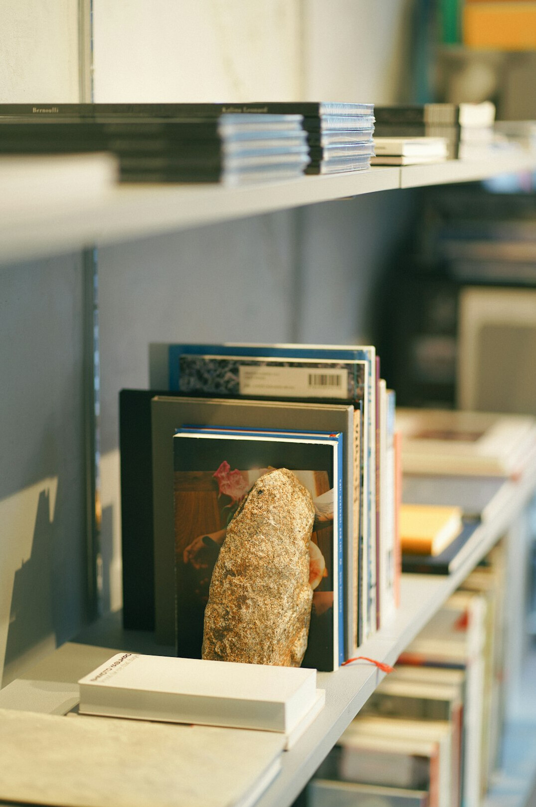 Archive shelves with photo negatives and folders